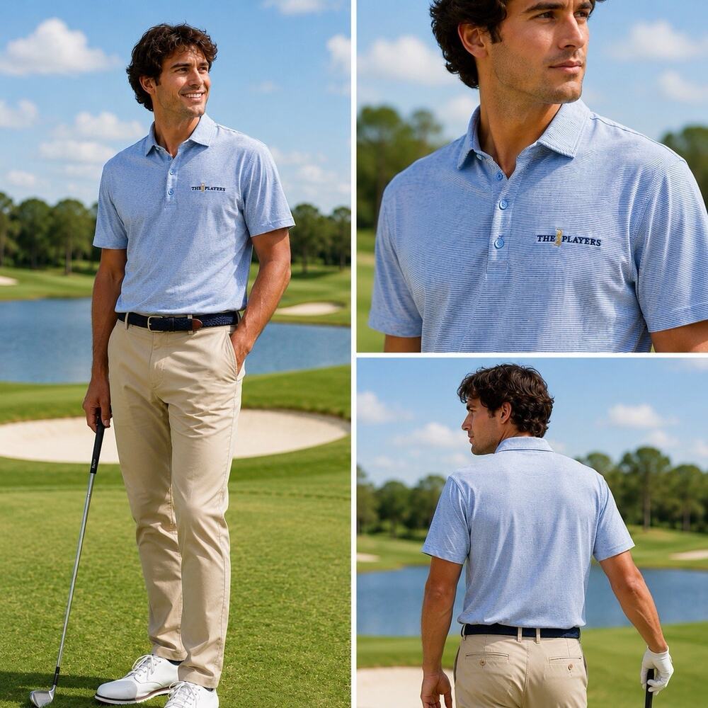 The Players Championship Golf Vineyard Vines Performance Short Sleeve Polo Shirt
